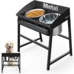 Elevated Dog Bowls for Large Dog, 15“ Tall Raised Food and Water Bowl Set with Stand, Full Metal Spill Proof Design and Stainless Bowls for Indoor & Outdoor Use - Image 2