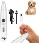 FURGO Dog Paw Clippers with LED Light, Cordless Low Noise 2-Speed Pet Grooming Trimmer, Rechargeable Dog Clippers for Paws, Face, Ears, Eyes, with Vacuum Hair Storage & Suction - Image 2