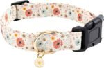 Faygarsle Cotton Designer Dogs Collar Cute Flower Dog Collars for Girl Female Small Medium Large Dogs with Flower Charms L - Image 2