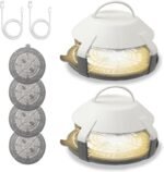 Flea Traps Lamp Home, 2 Packs, Trapping Fleas, Moths and Other Phototaxis Animals with LED, Odorless, Non-Toxic, - Image 2