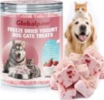Freeze Dried Yogurt Dog & Cat Treats, 100g (3.52oz) - Strawberry, Crunchy Natural Snacks for Cats & Dogs Over 3 Months Old, Ideal for Training & Daily Rewards - Image 2