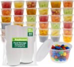 Freshware Food Storage Containers [50 Set] 12 oz Plastic Deli Containers with Lids, Slime, Soup, Meal Prep Containers | BPA Free | Stackable | Leakproof | Microwave/Dishwasher/Freezer Safe - Image 2