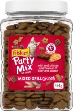 Friskies Party Mix Cat Treats, Mixed Grill Crunch with Real Chicken - 454 g Cannister (1 Pack) - Image 2