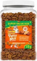 Friskies Party Mix Cat Treats, Original Crunch with Real Chicken - 510 g Cannister (3 Pack) - Image 2