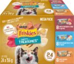 Friskies Tasty Treasures Wet Cat Food, Poultry & Fish Combo Variety Pack 3 Flavours - 156 g Can (24 Pack) - Image 2