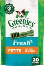 GREENIES Dog Treats Fresh PETITE Natural Dental Care, (20 Treats) 12oz. Pack - Image 2
