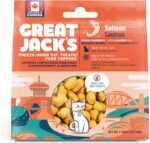 Great Jack’s Cat Treats Pouch Freeze-Dried Salmon Snacks Omega 3 Cat Treats for Your Furry Friends 1 OZ / 28G - Image 2