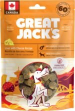 Great Jack’s Dog Treats Pouch Liver & Cheese Recipe Snacks for Your Furry Friends 7 oz / 198 g - Image 2