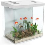Gugxiom 5L Betta Fish Tank, 1.5 Gallon Mini Small Aquarium with Auto-Cyclic Filtration and LED Lighting, Fish Bowl for Home and Office Desktops (White) - Image 2