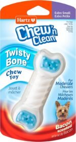 Hartz Chew n' Clean Twisty Bone Bacon Scented Flexible Dog Chew Toy - Extra Small, 3270015686 - Image 2