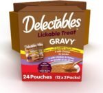 Hartz Delectables Gravy Non-Seafood Lickable Wet Cat Treats, Chicken Flauvor Variety, 24 Pack - Image 2