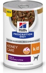 Hill's Prescription Diet K/d Kidney Care Beef & Vegetable Stew Canned Dog Food, 12.5 oz, 12 Pack Wet Food - Image 2