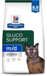 Hill's Prescription Diet M/D Glucosupport Chicken Flavor Dry Cat Food, 8.5 lb Bag - Image 2