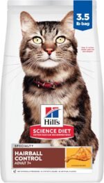 Hill's Science Diet Adult 7+ Hairball Control Chicken Recipe Dry Cat Food, 1.58 kg bag - Image 2