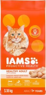 IAMS PROACTIVE HEALTH Healthy Adult Dry Cat Food – Chicken – 3.18KG (7LB) Bag - Image 2