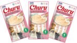 INABA Churu Cat Treats, Grain-Free, Lickable, Squeezable Creamy Purée Cat Treat/Topper with Vitamin E & Taurine, 0.5 Ounces Each Tube, 12 Tubes (4 per Pack), Tuna with Salmon Recipe - Image 2