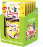 INABA Churu Fun Bites for Cats, Soft & Chewy Cat Treats with Taurine, 11g Each Tetra, 18 Tetras (3 per Bag), Tuna with Cheese Recipe - Image 2