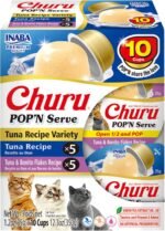 INABA Churu Pop'N Serve Jelly Cat Treat with Vitamin E & Taurine, 34 gram Cup, 10 Cups, Tuna Variety - Image 2
