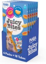 INABA Juicy Bites, Moist & Chewy Cat Treats with Vitamin E and Green Tea Extract, 11.3 Grams per Pouch, 18 Pouches (3 per Bag), Tuna and Chicken - Image 2