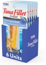 INABA Natural, Premium Hand-Cut Grilled Tuna Fillet Cat Treats/Topper/Complement with Vitamin E and Green Tea Extract, 0.52 Ounces Each, Pack of 6, Tuna Broth - Image 2