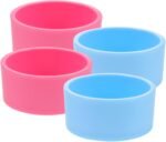 INOOMP 4pcs Small Hamster Food Bowls and Water Bowls Set Blue and Pink for Guinea Pig Chinchilla and Small Rodent Feeding - Image 2