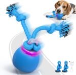 Interactive Dog Toys Ball, Moving Dog Toy for Boredom, Automatic Rolling Ball, Motion Activated Automatic Toys for Puppy/Small/Medium Dogs, USB Charging, Birthday for Dogs (Blue) - Image 2