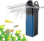 Internal Fish Tank Filter, 3W Adjustable Water Flow Submersible Aquarium Filter Pump for 5~10 Gallon Freshwater Saltwater, 2 Mode Aeration & Rainfall, TE-100(50GPH) - Image 2