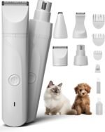 JOTUT Small Dog Clippers for Grooming Cordless Low Noise for Trimming Pet's Hair Around Paws, Eyes, Ears, Face, Rump Gray Nail Grinder Shaver for Dog and Cat - Image 2