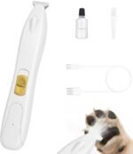 KIKETECH Cordless Dog Paw Trimmer - Low Noise LED Dog Clippers, Pearwhite - Image 2
