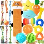 KIPRITII Plentiful Dog Toys for Small Dogs & Puppies – 23 Pack Puppy Teething Toy Set with No-Stuffing Squeaky Fox, Rope Toys & More for Boredom Relief - Image 2