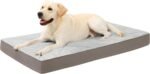 KSIIA Orthopedic Dog Crate Bed for Medium Dogs- Plush Washable Dog Bed with Egg Crate Foam and Removable Cover, 89 x 56 cm, Gray - Image 2