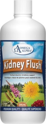 Kidney Health Supplements, Detox Cleanse, Body Detox Drink, Herbal Diuretic Support Maintenance, Daily Kidney Cleanse Flush, Manufactured in Canada, Omega Alpha 500ml, Cherry Flavor - Image 2