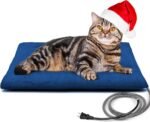 Kiroto Outdoor Pet Heating Pad for Cat Dog, Heated Mat with Waterproof Cover and Automatic Temperature Control, Suitable for Cat Houses, Dog Houses, Small Beds, Porches,20"x16",Blue - Image 2