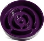 LE TAUCI Ceramic Slow Feeder Dog Bowl, 3 Cups for Medium Large Breed, Maze Design for Fast Eaters, Slows Down Eating, Puzzle Feeding Dish, Maze Purple - Image 2