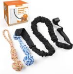 LOOBANI Spring Pole Dog Rope Toys - Tug of War Dog Toy for Pitbull Medium to Large Dogs, Indoor Outdoor Use Bungee Hanging Exercise Ropes Muscle Builder Interactive Toys (Door Hanging Style) - Image 2