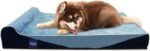 Laifug Orthopedic Memory Foam Extra Large Dog Bed with Pillow and Durable Water Proof Liner & Removable Washable Cover & Smart Design (Large (46"x28"x8"), Blue) - Image 2