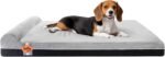 Laifug Orthopedic Memory Foam Extra Large Dog Bed with Pillow and Durable Waterproof Liner with Removable Washable Cover and Smart Design (Large (40" x 25" x 6"), Slate Gray) - Image 2