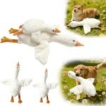 Large Plush White Duck Dog Toy, Toys for Large Dogs, Realistic Duck Design Cute Goose Soft Durable Toy for Pet Chew and Play, Interactive Boredom Anxiety Snuggle Cuddle for Small & Larger Pets(50cm) - Image 2