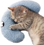 Les Arbres Fair Little Pillow for Cats, Ultra Soft Fluffy Pet Calming Toy Half Donut Cuddler for Joint Relief Sleeping Improve Machine Washable - Image 2