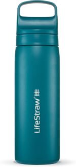 LifeStraw Go Series – Insulated Stainless Steel Water Filter Bottle for Travel and Everyday use removes Bacteria, parasites and microplastics, Improves Taste - Image 2
