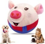 Livun Active Moving Pet Plush Toy, Interactive Dog Toy Pet Bouncing Balls, Moving Dog Ball Plush Toy Talking Moving Dog Toy Dog Pet Toy Shake Bounce Boredom Toys for Pets, Cats (red) - Image 2