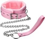 MILACOLATO 1PCS Plush Leather Collars Choker with Chain Detachable Leash Rope Cosplay Couple Jewelry for Women Men - Image 2