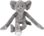 MULTIPET Swinging Safari Elephant Plush Dog Toy with Extra Long Arms and Legs with Squeakers, 22-Inch, Large, Gray, 1 Count (Pack of 1), 22371 - Image 2