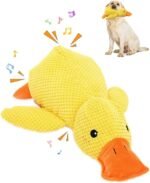 Mellow Calming Duck Toy for Dogs, 2026 New Interactive Crinkle Toy with Quack Sound for Dogs Teeth, Soft Stuffed Plush Mellow Calming Duck Pillow for Puppy Keep Busy -Yellow, 9.8"x8.6"(S) - Image 2