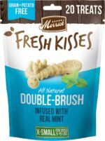 Merrick Fresh Kisses Mint Breath Strips Extra Small Brush Dental Dog Treat - Small Bag (20 ct) - Image 2