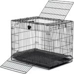 MidWest Homes for Pets Wabbitat Folding Rabbit Cage, 64cm x 47cm x 52cm, Includes 1.27cm per Square Floor Grid and Removable Plastic Tray, Black, Model 151 - Image 2