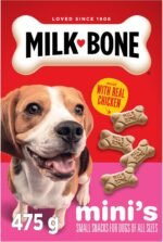 Milk-Bone Original Biscuits, Oven Baked Dog Treats Made with Real Chicken Meat, Crunchy Texture Helps Clean Teeth, Mini Snacks for Frequent Rewards, 475 g (Pack of 12) - Image 2