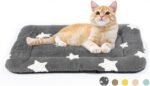 Mora Pets Cat Bed for Indoor Cats Washable Dog Crate Bed Soft Flat Dog Bed Mat for Small Dogs Kennel Pad for 22 inch Cage Cute Pet Cushion Liner for Puppy Kitten Anti-Slip Grey 22 x 13 - Image 2