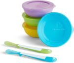 Munchkin Love-a-Bowls 10 Piece Baby Feeding Set, Includes Bowls with Lids and Spoons, Multicolor - Image 2