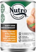 NUTRO Hearty Stew Adult Wet Dog Food Tender Chicken, Carrot & Pea Stew, 355g Can (Pack of 12) - Image 2